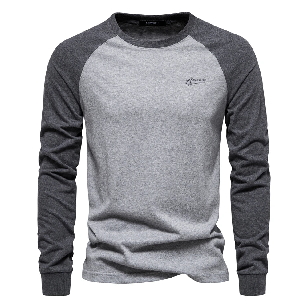 Men's 100% Cotton Long Sleeve T-Shirt