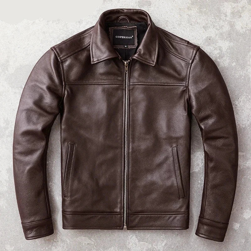 Men's Genuine Cowhide Leather Jacket