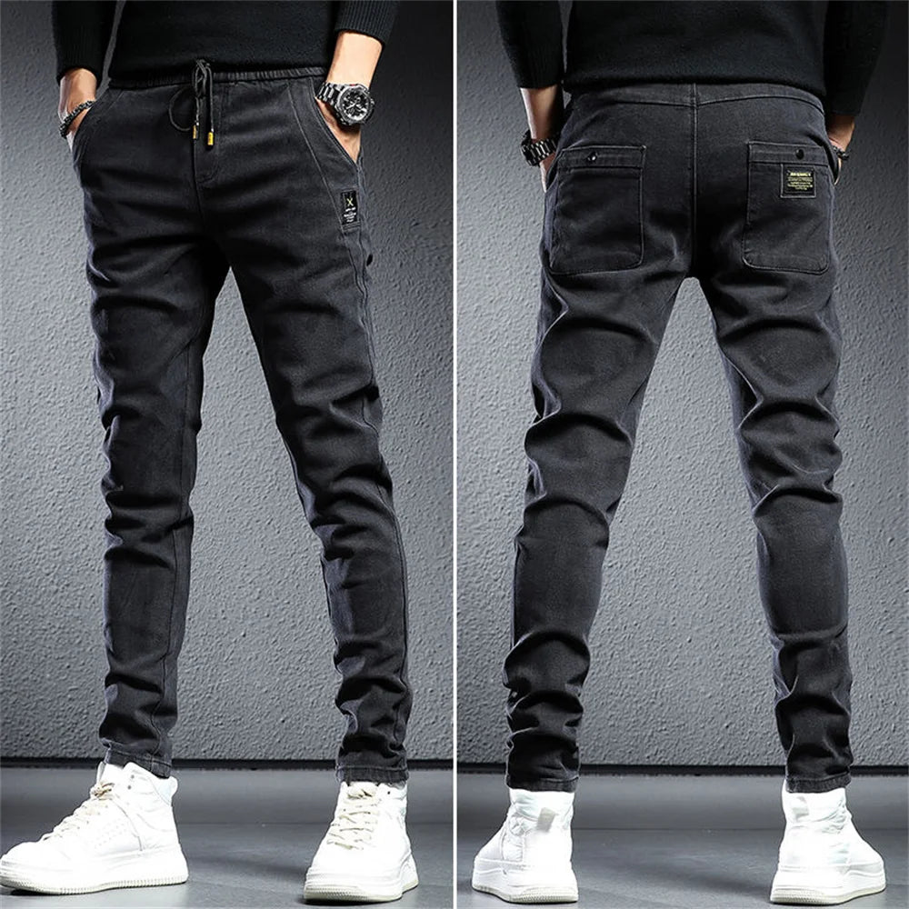 Men's Streetwear Denim Jogger Pants