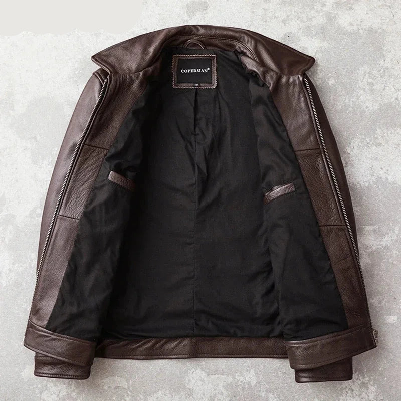 Men's Genuine Cowhide Leather Jacket