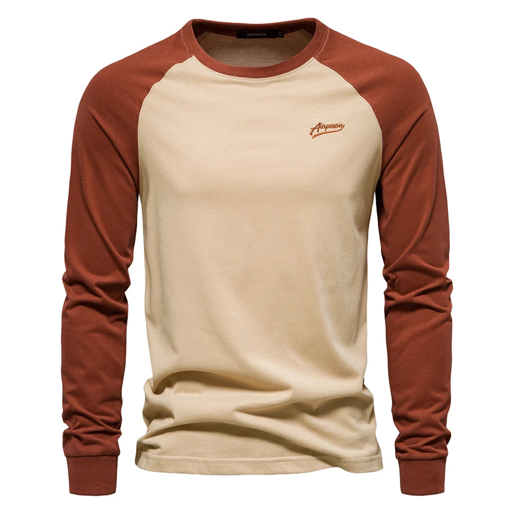 Men's 100% Cotton Long Sleeve T-Shirt