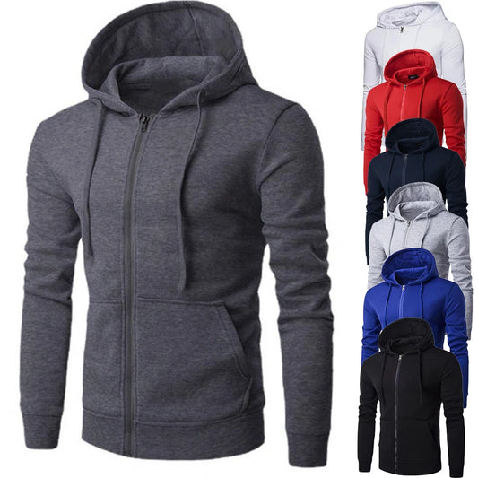 Men's Slim Fit Zipper Hoodie Sweatshirt